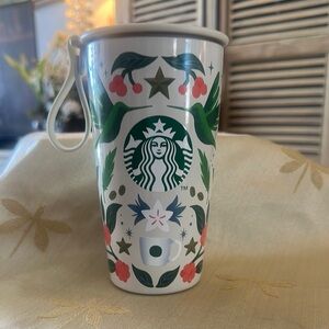 Starbucks 2025 Flowers & Birds Limited Edition Strap Cap Stainless Steel Tumbler